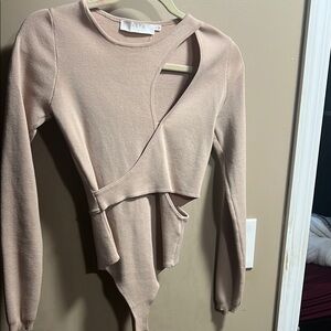 Astr Blush Long Sleeve Bodysuit